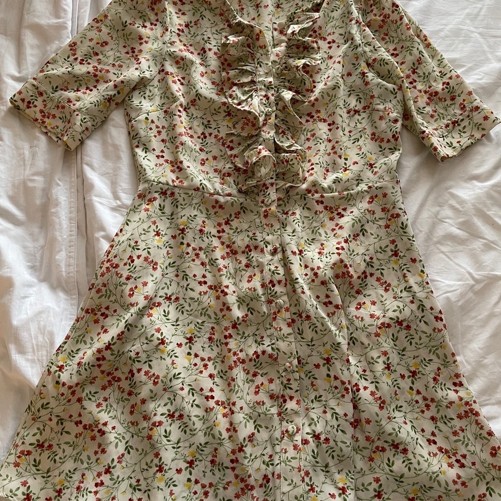 Zara Floral Print Mini Short Dress